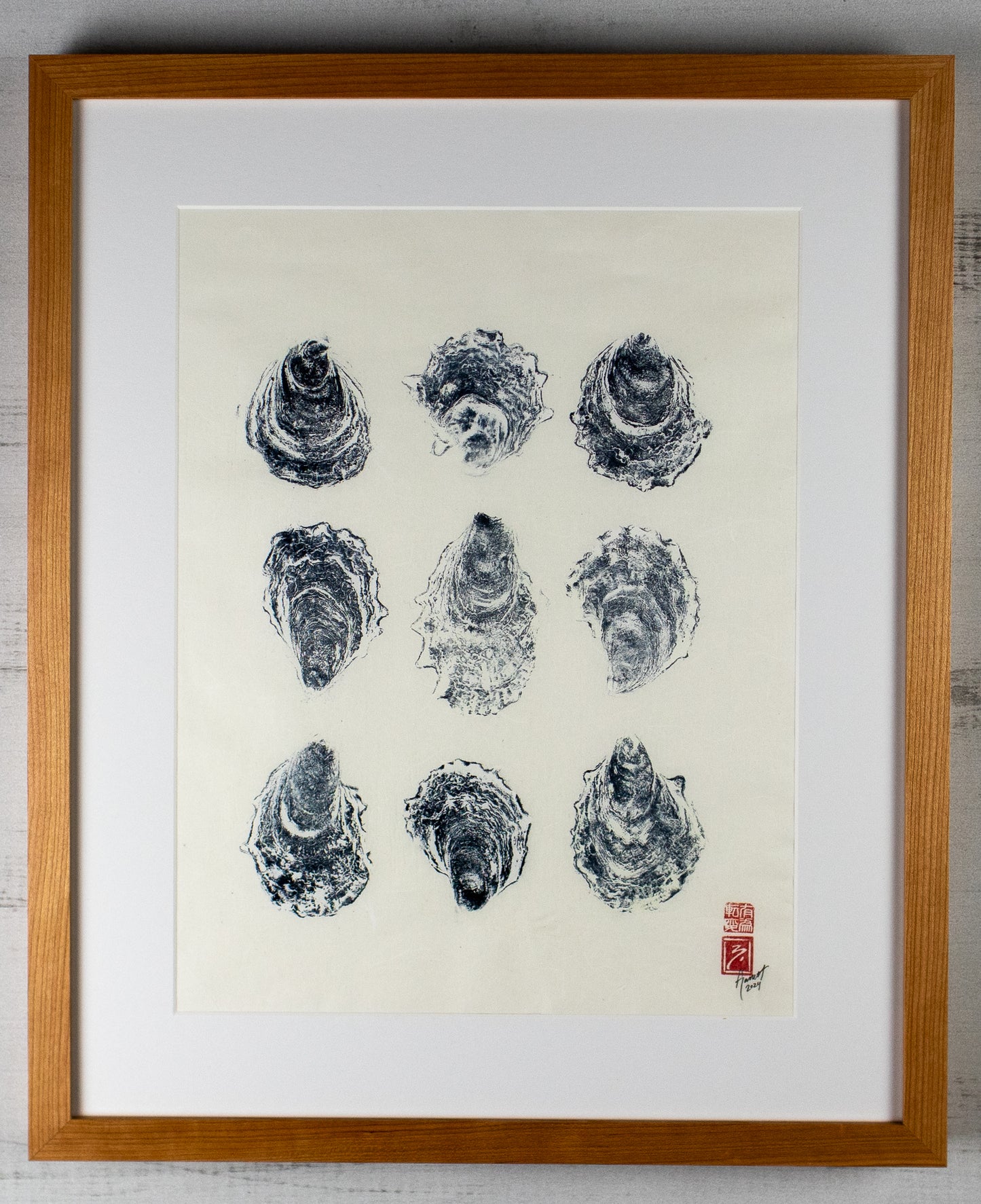 Damariscotta Oysters No. 9 - 18in x 22in